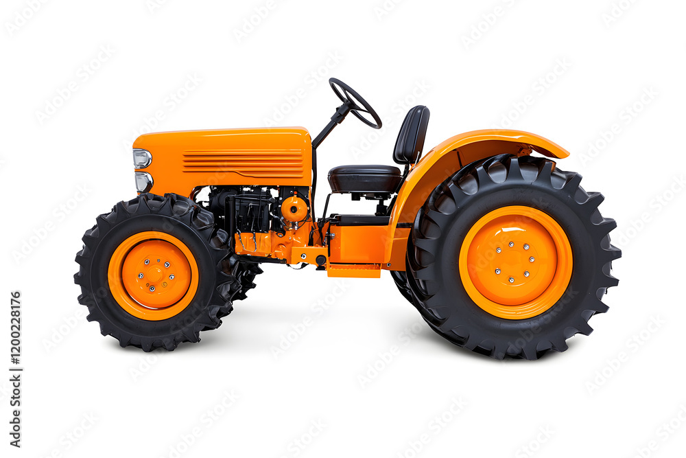 Obraz premium Big agricultural tractor isolated on a white background