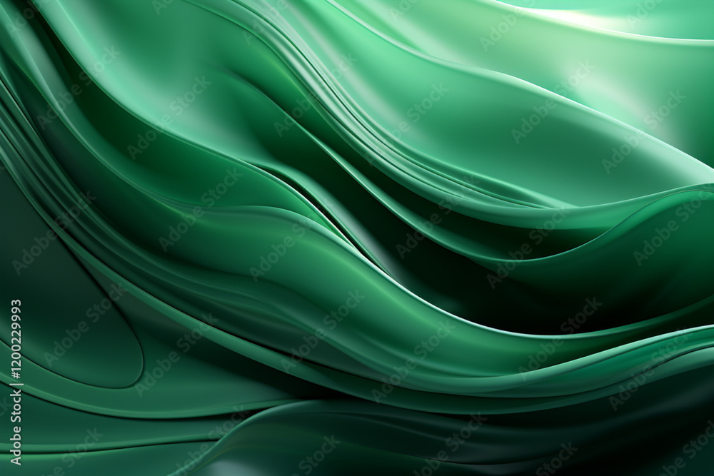 Obraz premium Abstract organic green lines as wallpaper background illustration and ecology concept,. Generative AI