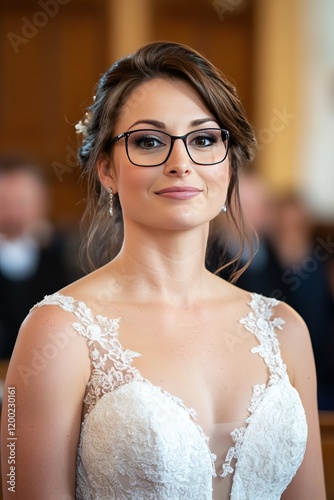 friendly bride getting married 