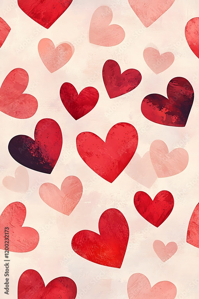 Seamless pattern hearts, perfect for a Valentine's Day background Seamless pattern hearts, perfect for a Valentine's Day background