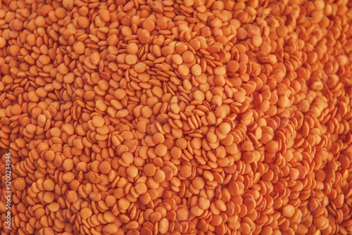 Nahaufnahme von leuchtend orangefarbenen Linsen