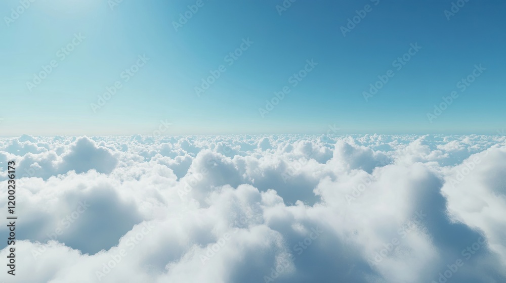 A tranquil blue sky with fluffy white clouds drifting lazily overhead. A tranquil blue sky with fluffy white clouds drifting lazily overhead.