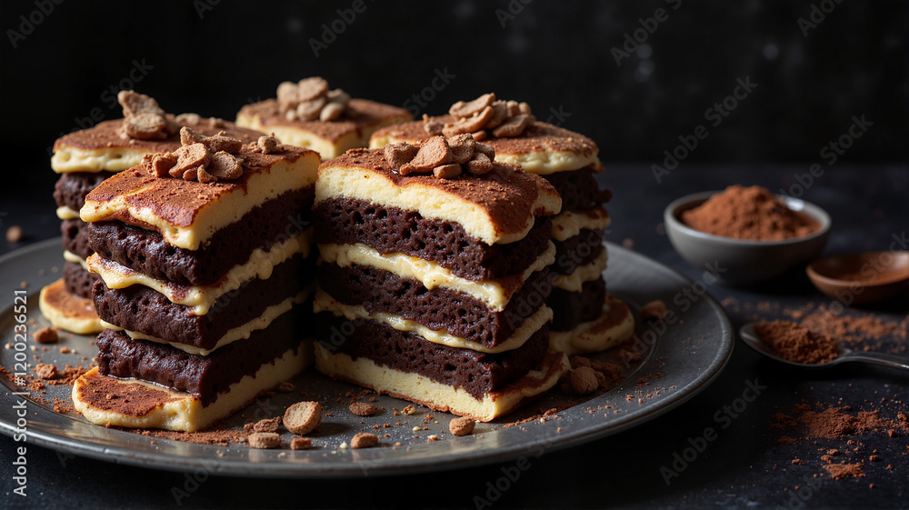 Chocolate Layer Cake with Nuts Chocolate Layer Cake with Nuts