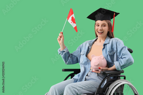 Female graduate in wheelcha...