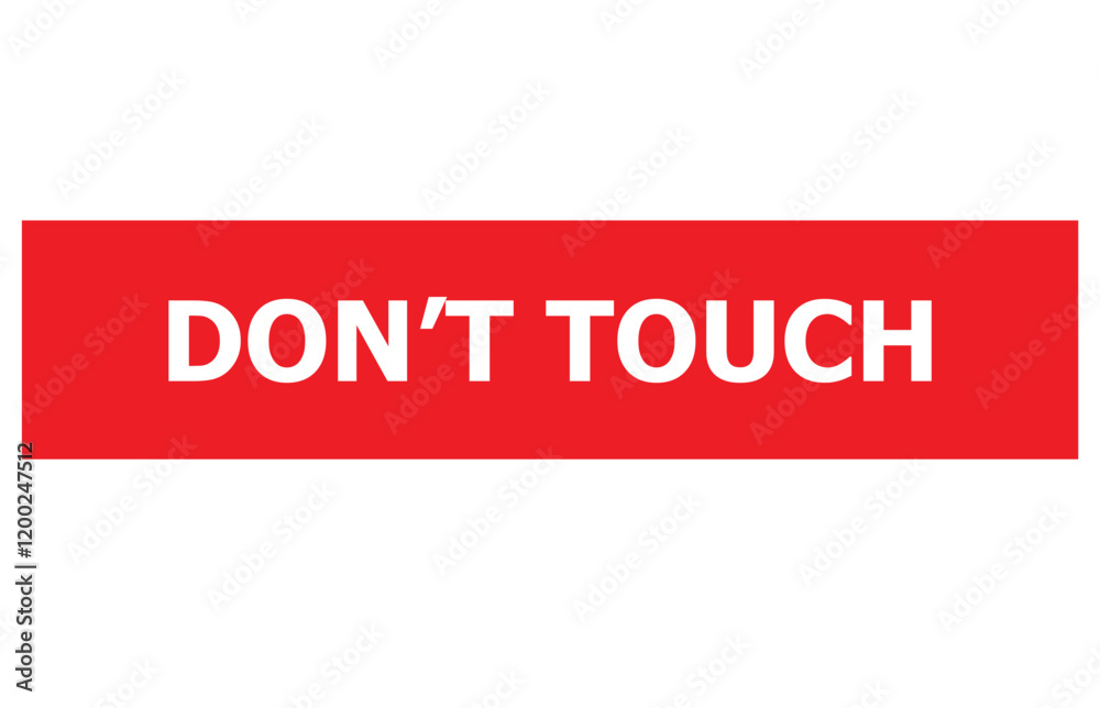 dont touch icon vector illustration. No entry on white background. dont touch icon vector illustration. No entry on white background.