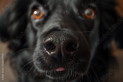 black dog portrait photo