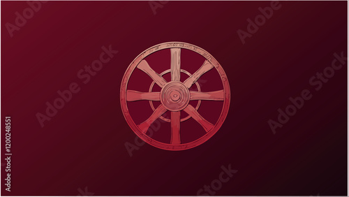 Buddhist Dharma Wheel Illustration.eps