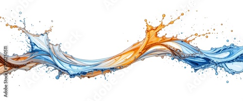 orange and blue splash