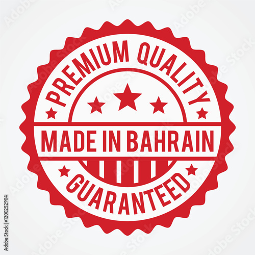 Premium Quality Guaranteed Stamp Made in Bahrain with Patriotic Theme
