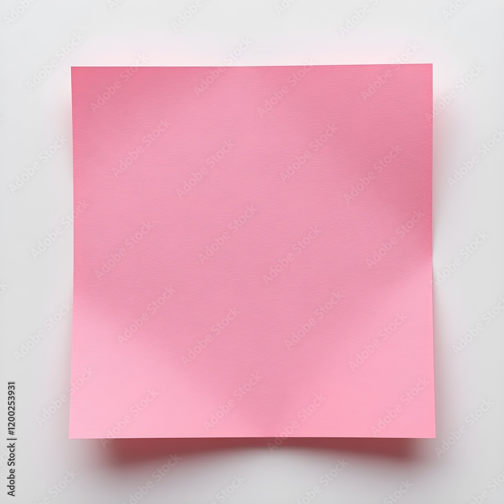 Blank Pink sticky note on a white background Blank Pink sticky note on a white background