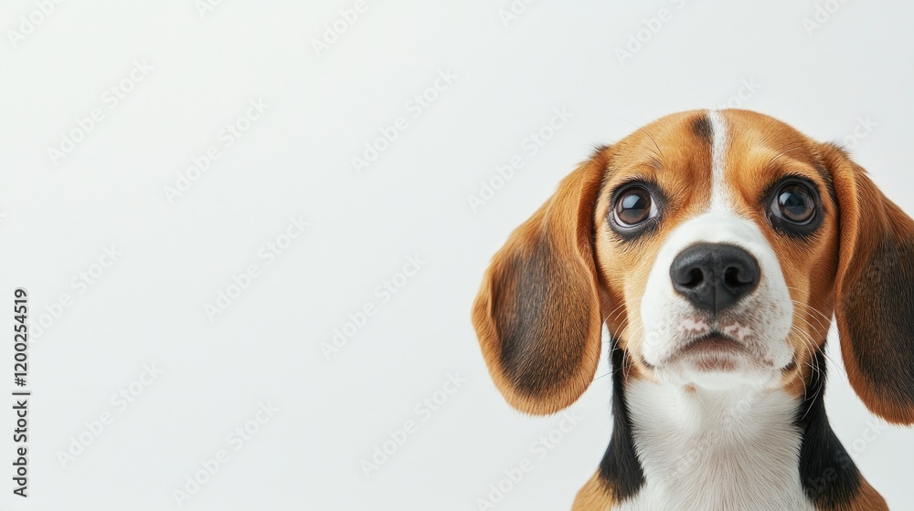 Playful beagle dog portrait indoor studio animal photography minimalist background close-up pet concept Playful beagle dog portrait indoor studio animal photography minimalist background close-up pet concept