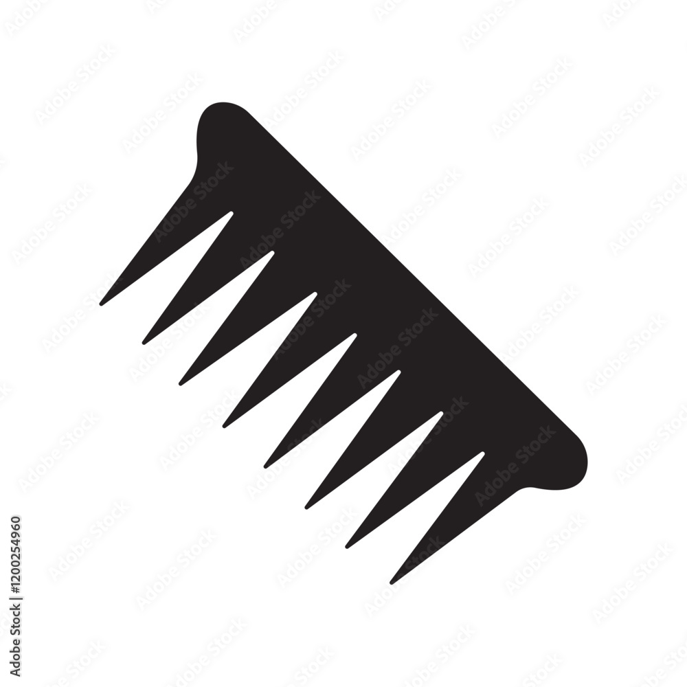 Comb icon silhouette vector art Comb icon silhouette vector art
