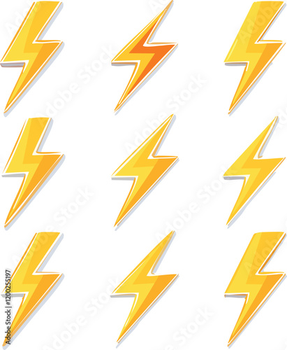 Free Download Lightning icon set. electric icon vector. power icon. energy sign - GFXLoad