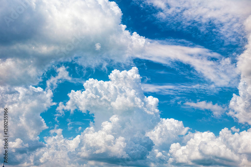 White Fluffy Clouds On A Blue Sky photo