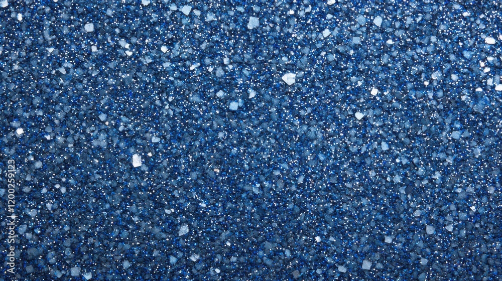 Obraz premium A dark blue glitter texture resembling a starry night sky, with tiny