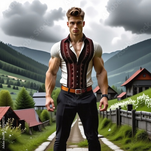 A Slovak male with blonde hair, exuding confidence and a defiant attitude.
