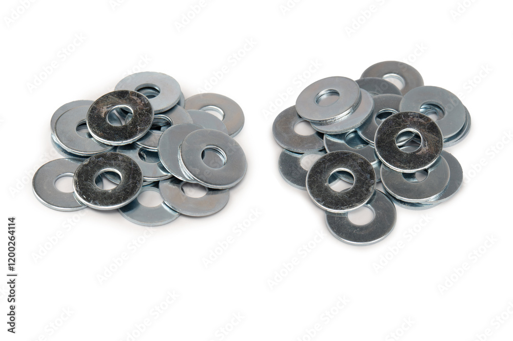 Metal washer isolated on a white background. Metal washer isolated on a white background.