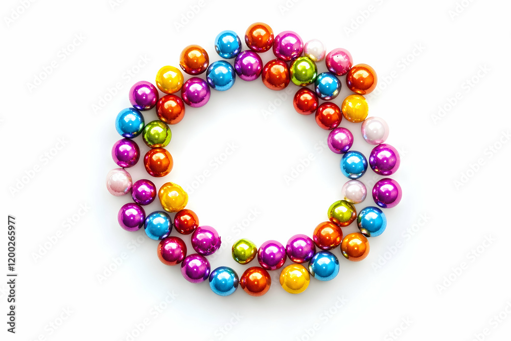 Frame of colorful round confetti on a white background, perfect for festive designs Frame of colorful round confetti on a white background, perfect for festive designs