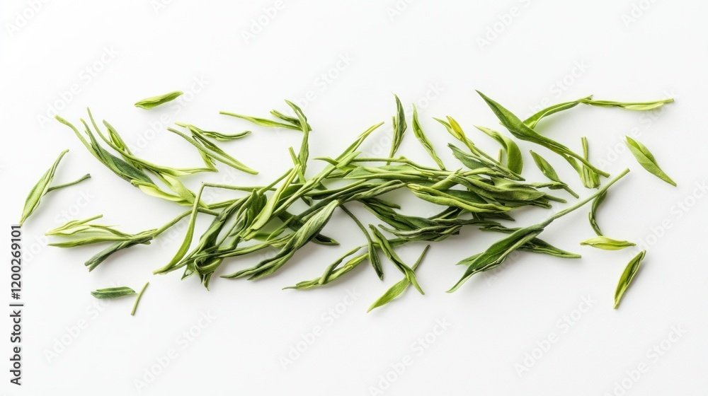 Green Tea Leaves: A Fresh Harvest Green Tea Leaves: A Fresh Harvest