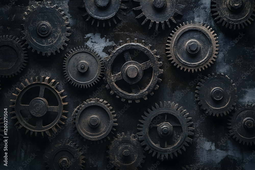 Interconnected turning gears illustrating productivity, process efficiency, and seamless workflow systems Interconnected turning gears illustrating productivity, process efficiency, and seamless workflow systems