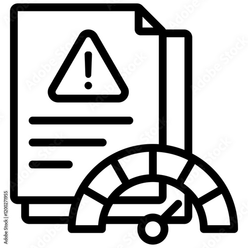 Risk Assessment Outline Icon