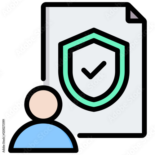 Policyholder Outline Color Icon