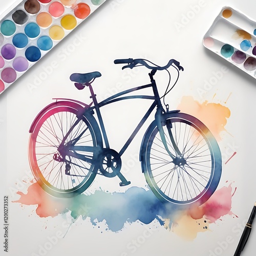 creative logo in bicycle shape photo