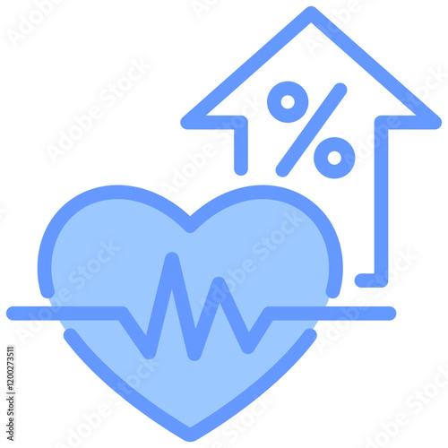 Life Expectancy Blue Icon