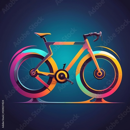 creative logo in bicycle shape photo