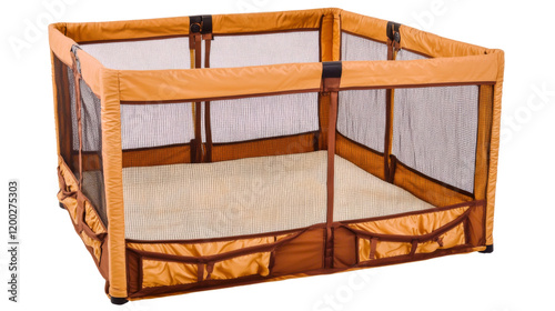 Playpen for infants easy to transport and set up design, isolated on transparent background