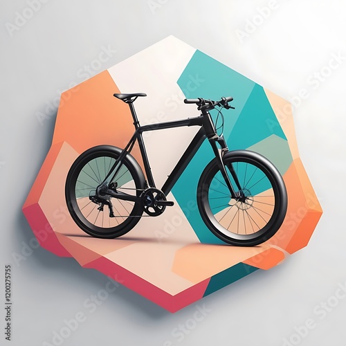 creative logo in bicycle shape photo