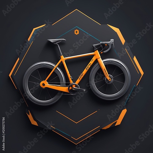 creative logo in bicycle shape photo