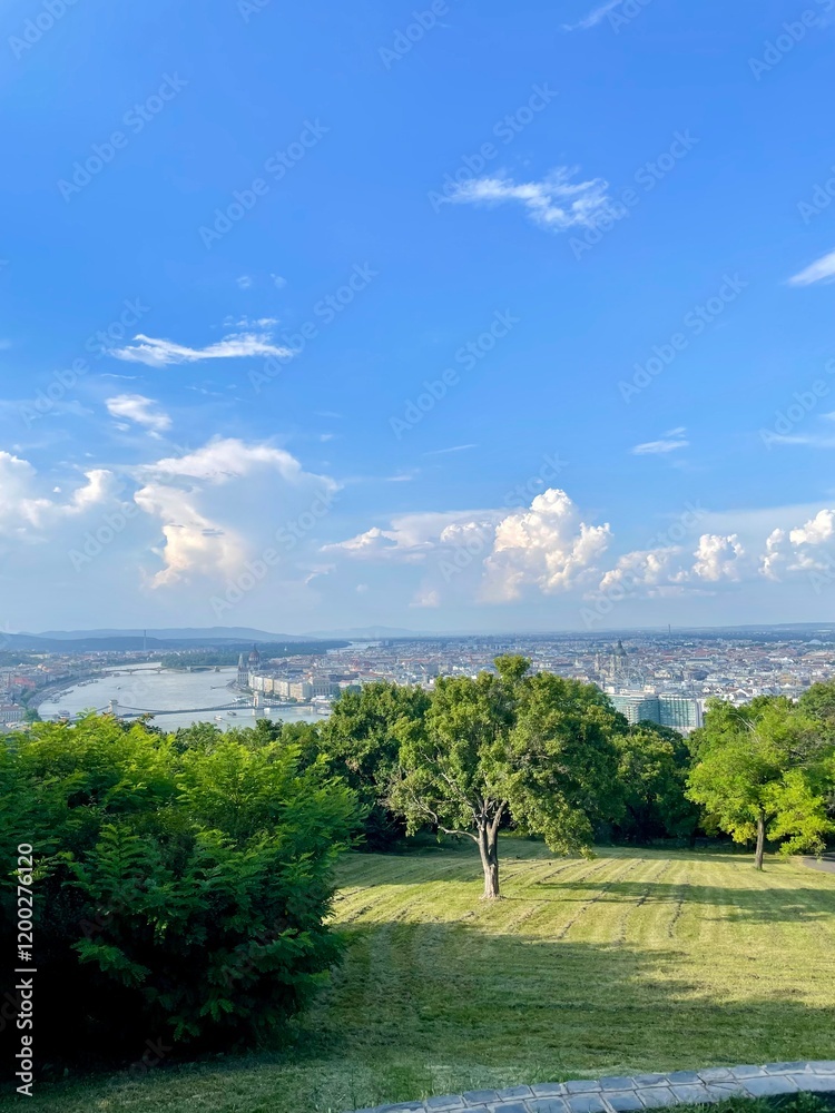 looking down on Budapest on a beautiful summerday looking down on Budapest on a beautiful summerday