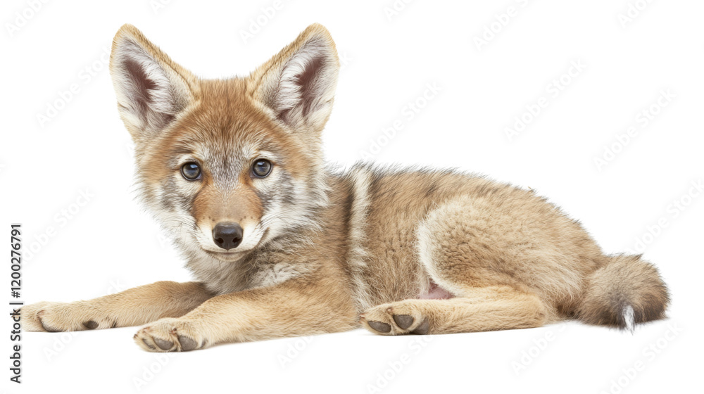 Fototapeta premium Pup wolf, isolated on transparent background