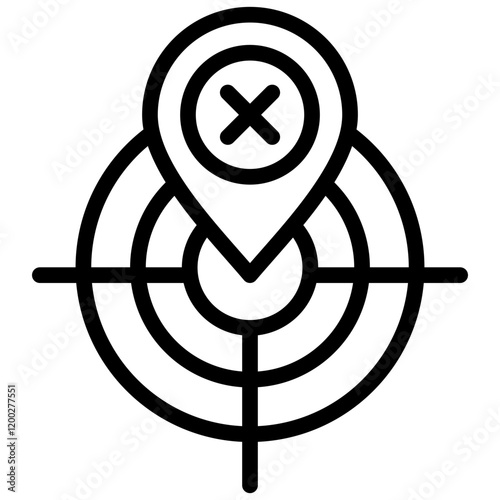 Null Point Outline Icon