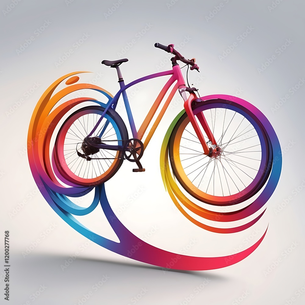 Fototapeta premium creative logo in bicycle shape