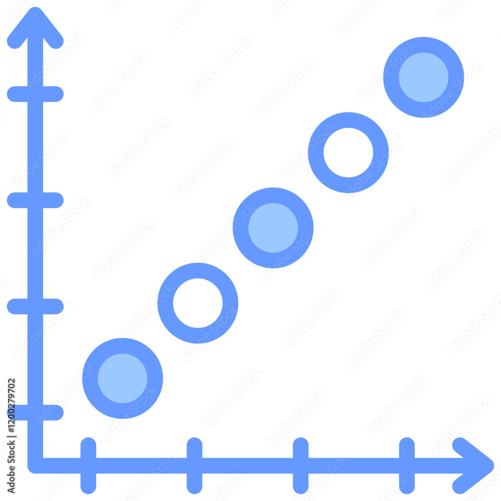 Calibration Curve Blue Icon Calibration Curve Blue Icon