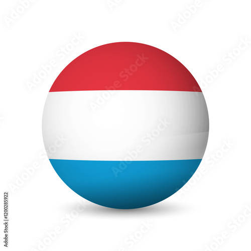 Free Download Luxembourg flag - 3D sphere in colours of flag representing a country cultural identity and heritage. The essence of national pride and unity. Vector object on white background. - GFXLoad