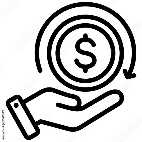 Savings Outline Icon