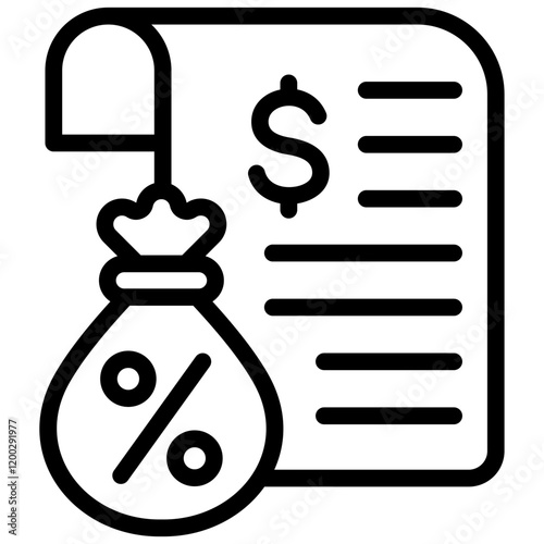 Debt Outline Icon