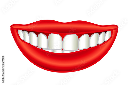 Smiling lips icon