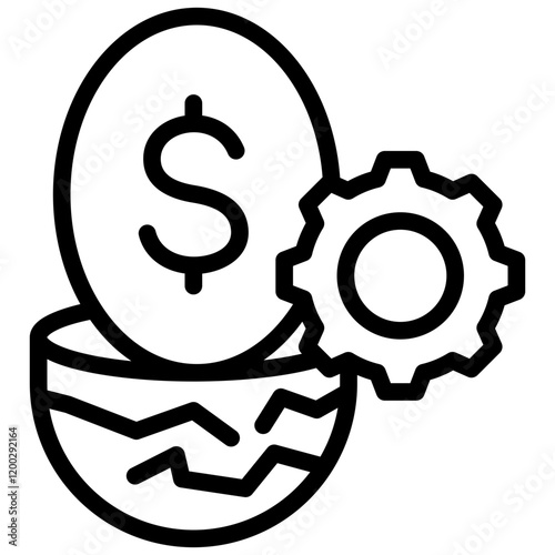 401K Plan Outline Icon