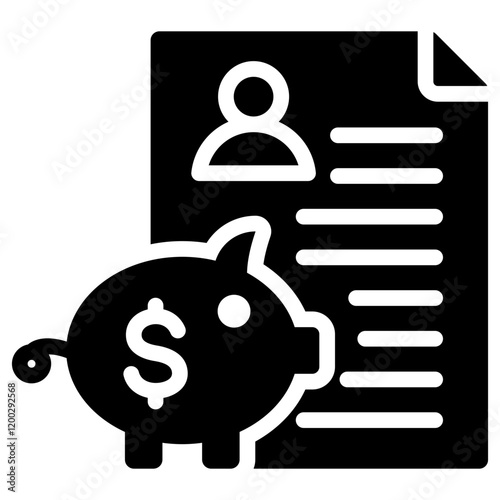 Roth Ira Glyph Icon