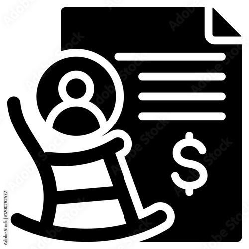 Individual Retirement Account Glyph Icon