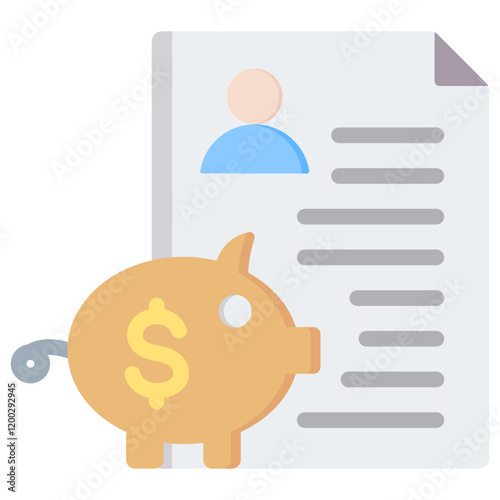 Roth Ira Flat Icon
