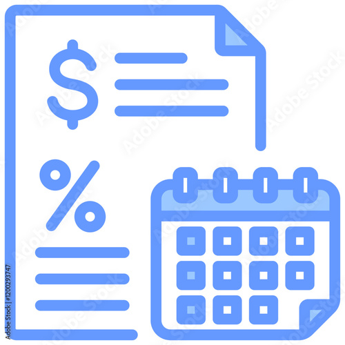 Tax Blue Icon