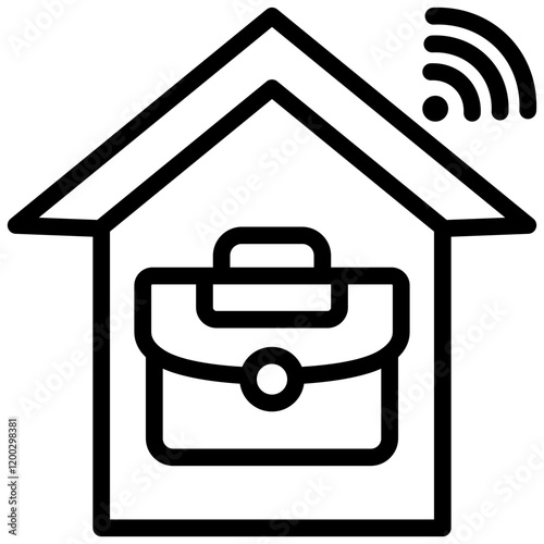 Remote Work Outline Icon