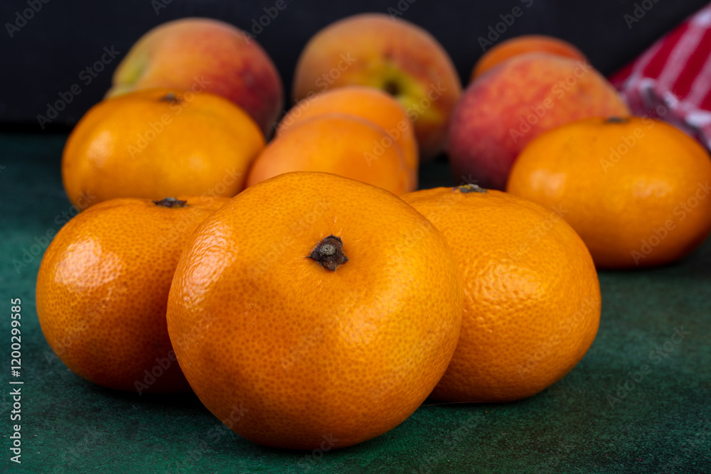 Orange fruit with green leaves on the white wood. Home gardening. Mandarine oranges. Tangerine oranges. Orange color. Fresh orange juice, Mandarin Oranges Slice Flatlay on a Marble Background. Orange fruit with green leaves on the white wood. Home gardening. Mandarine oranges. Tangerine oranges. Orange color. Fresh orange juice, Mandarin Oranges Slice Flatlay on a Marble Background.