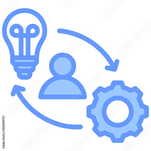 Entrepreneurship Blue Icon