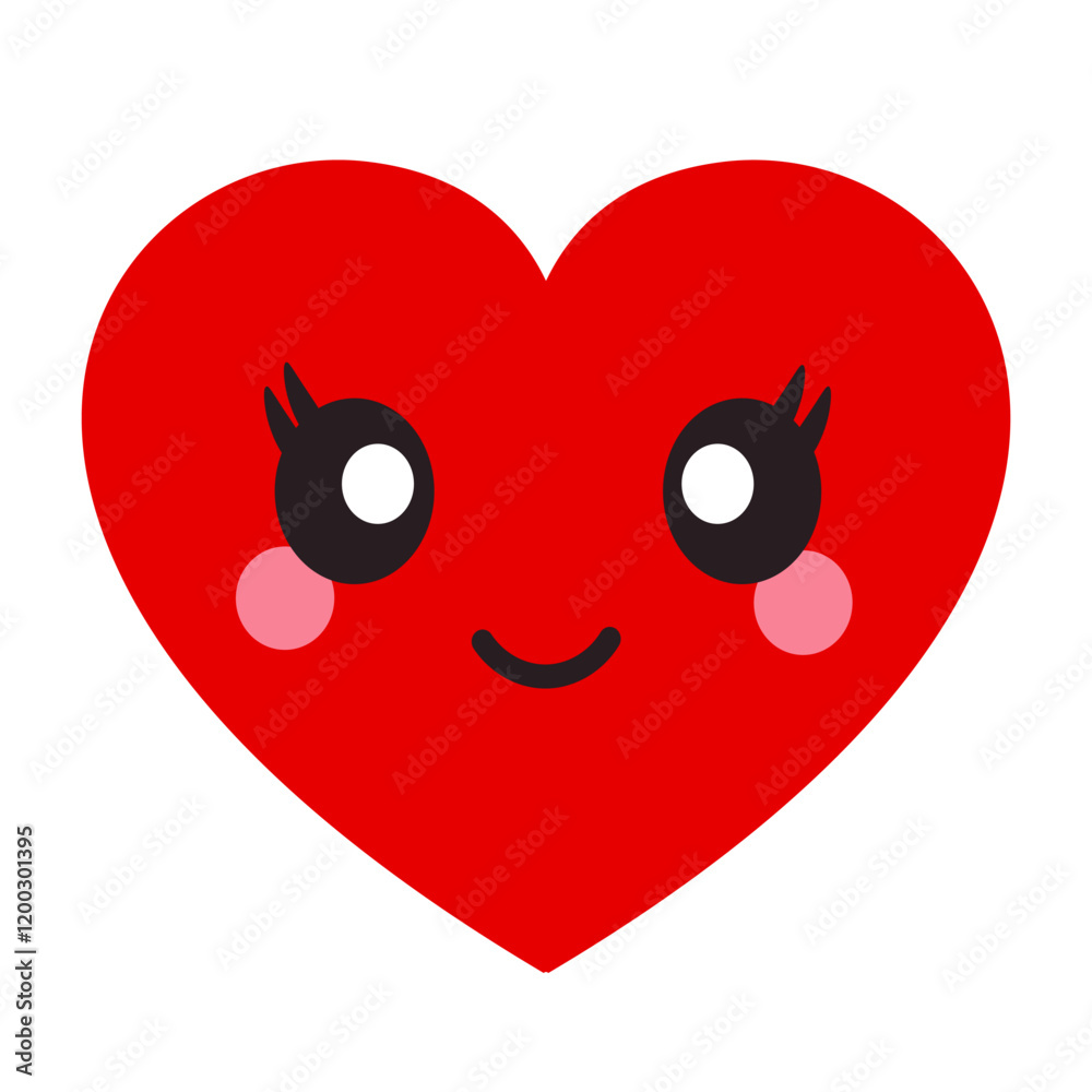 Cute cartoon heart hand drawn. Simple vector illustration in flat style. Cute cartoon heart hand drawn. Simple vector illustration in flat style.